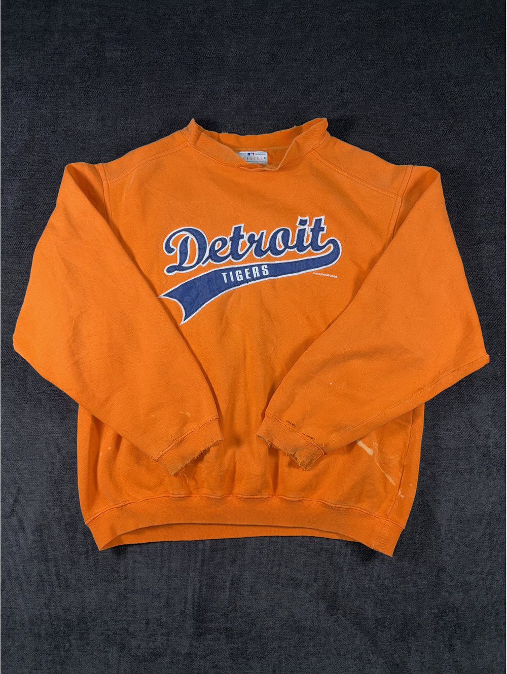 Vintage Orange Detroit Tigers Sweatshirt Puma MLB 2000, Size Medium